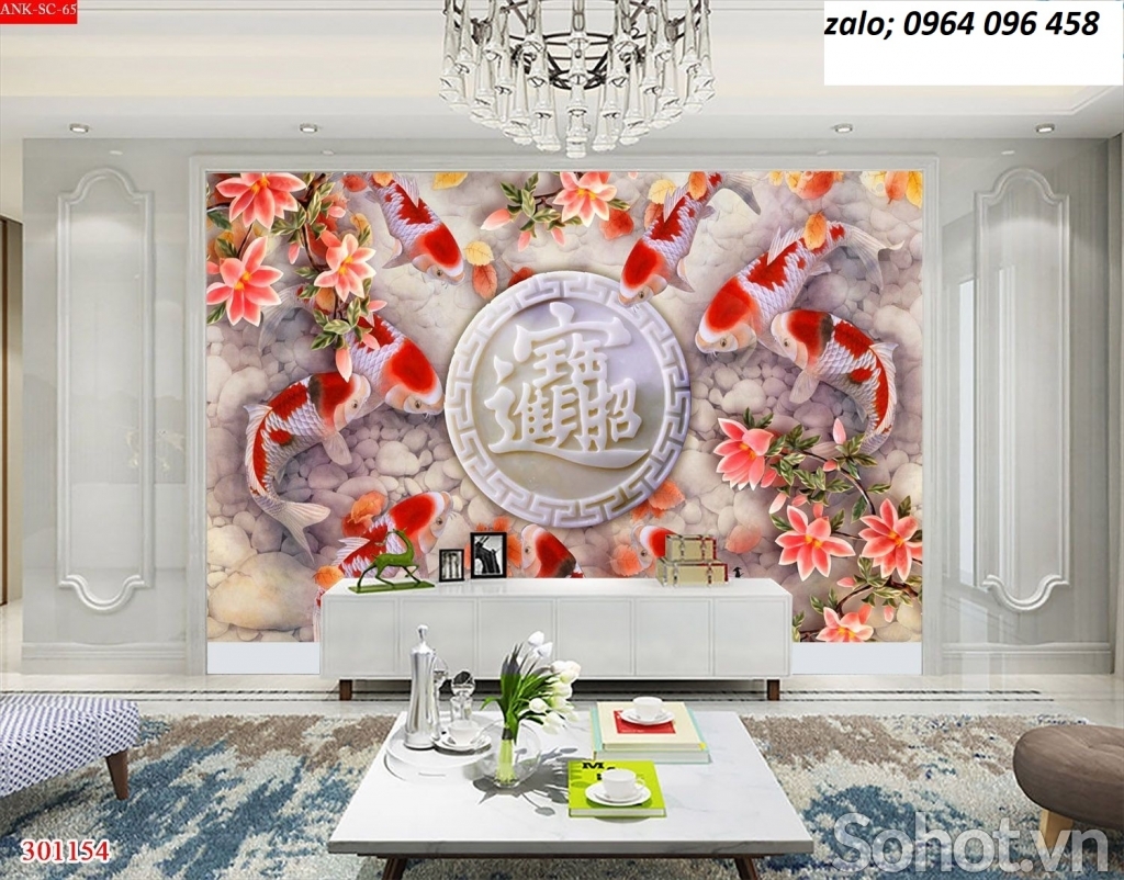 Tranh gạch cửu ngư quần hội - PHCXC4