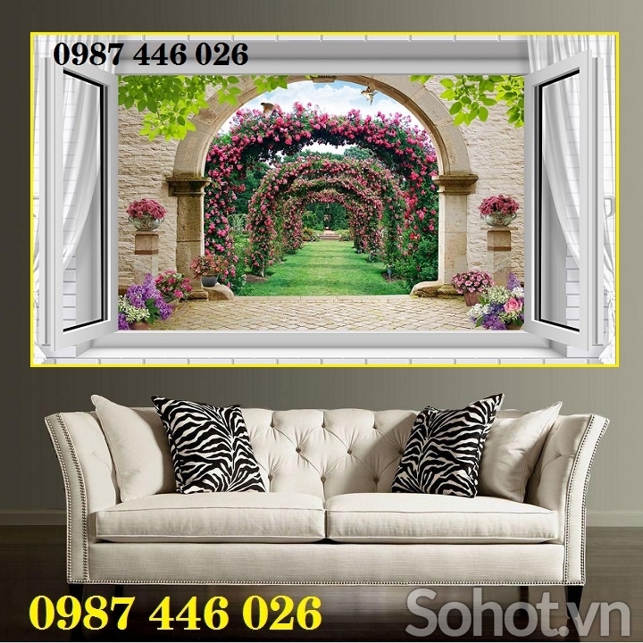 Gạch tranh cửa sổ HP92333