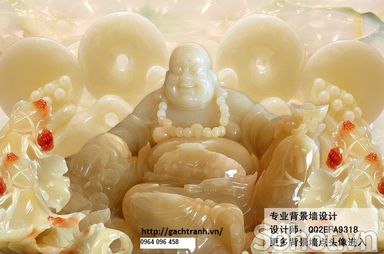 gạch tranh phật di lặc 3d