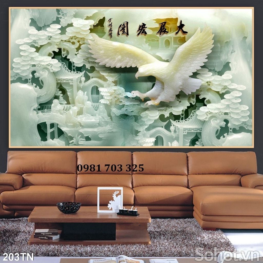 Tranh gạch men sứ ngọc 3D