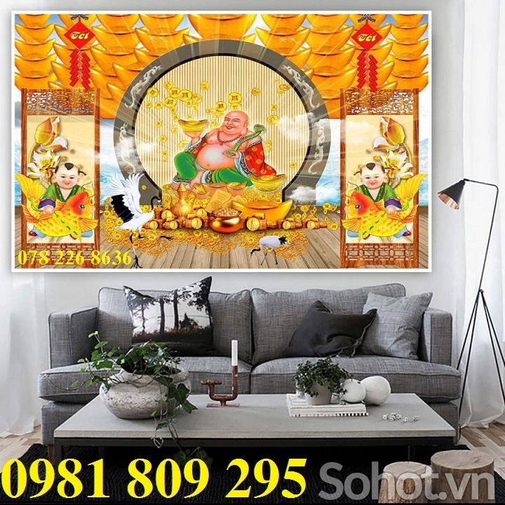 Tranh 3d thần tài- gạch tranh 3d