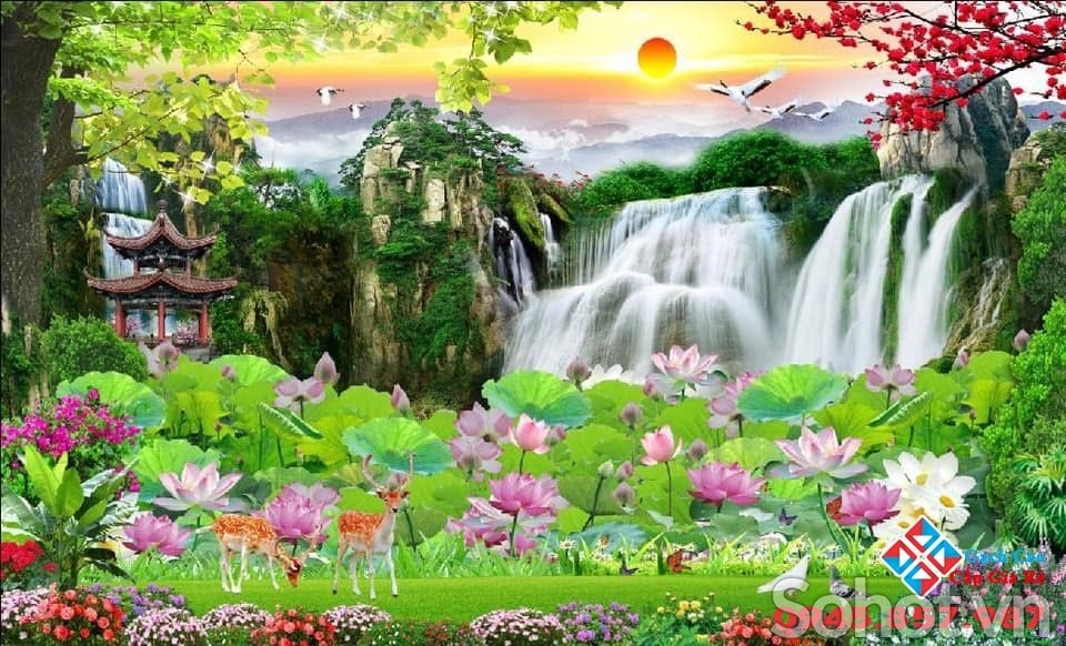 Tranh gạch 3d phong cảnh thiên nhiên - DCB65