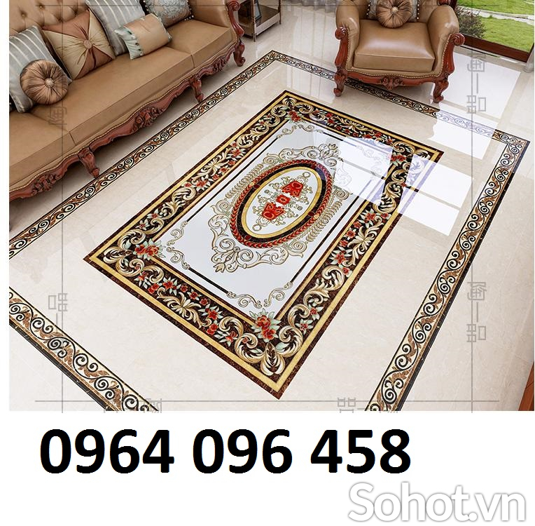 Thảm gạch lát phòng khách cao cấp - 456CVB