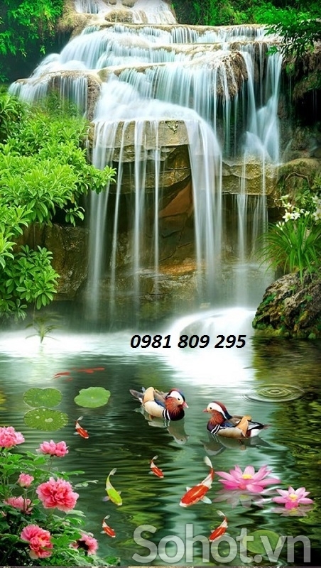 tranh phong cảnh 3d làng quê