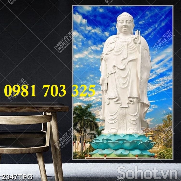 Gạch tranh Phật pháp ốp tường