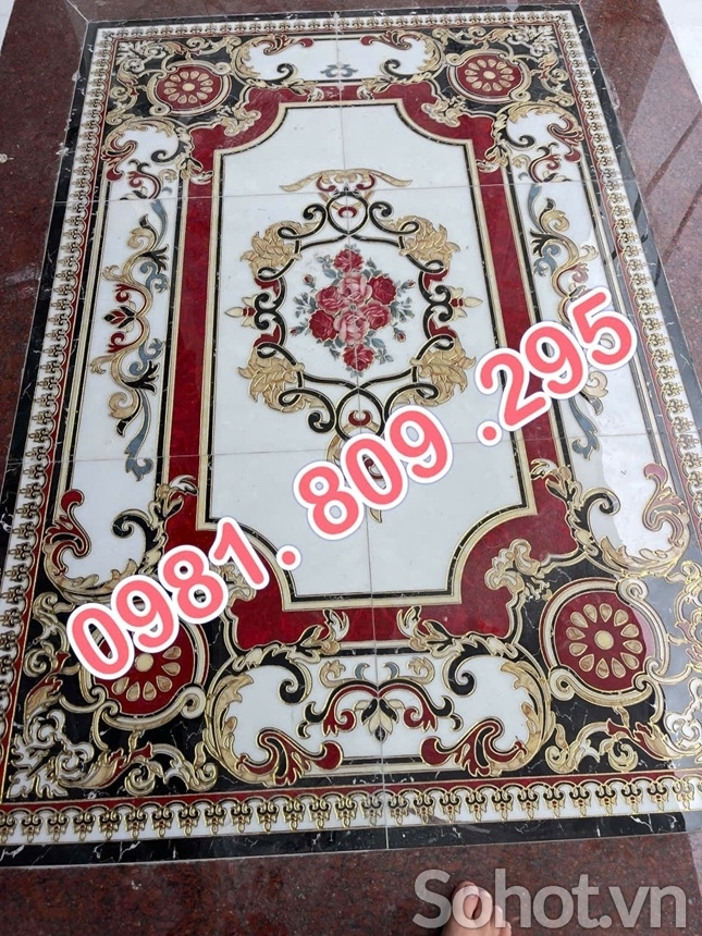 Gạch thảm khắc vàng cao cấp phòng khách