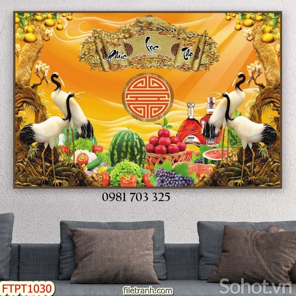 Tranh phòng thờ, tranh gạch men 3D