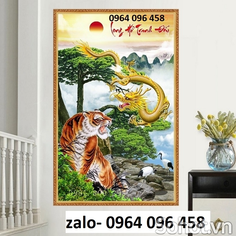 Tranh gạch 3d ốp tường con hổ - LXDC4