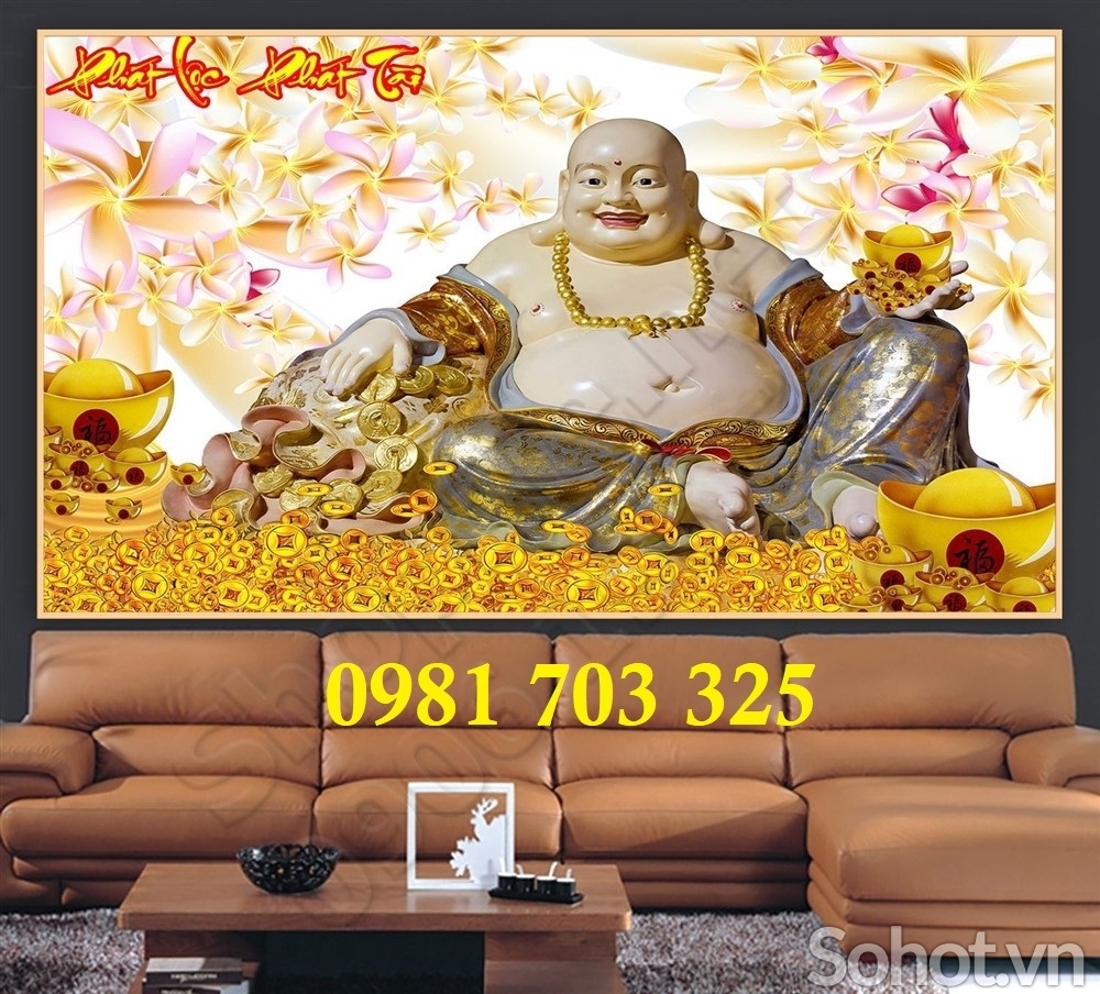 Tranh phật di lặc, tranh gạch men