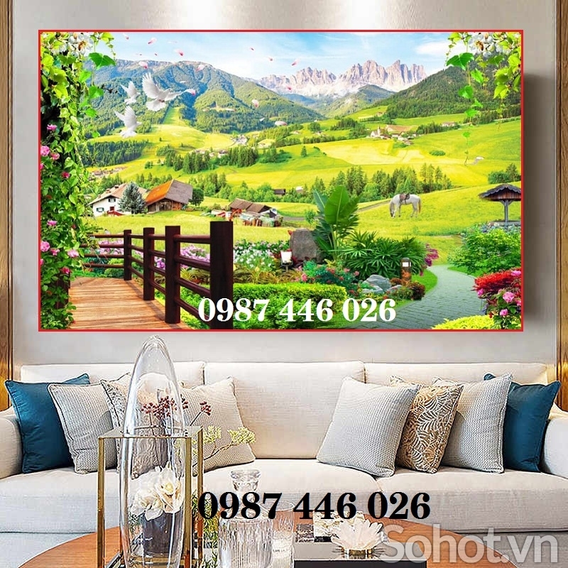 Tranh gạch men phong cảnh thiên nhiên HP0273