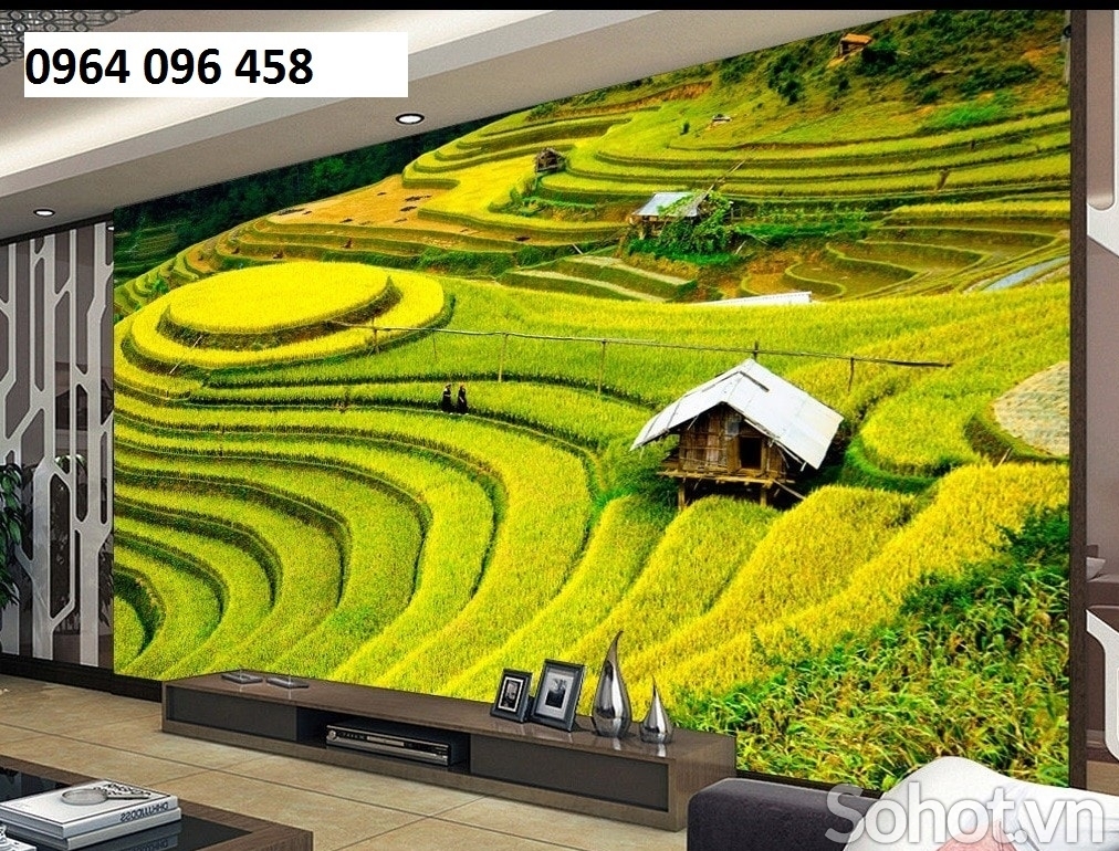 Tranh gạch 3d ruộng bậc thang - MCBV4