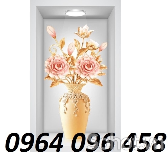 Tranh gạch men 3d ốp tường bình hoa - 789CNVV