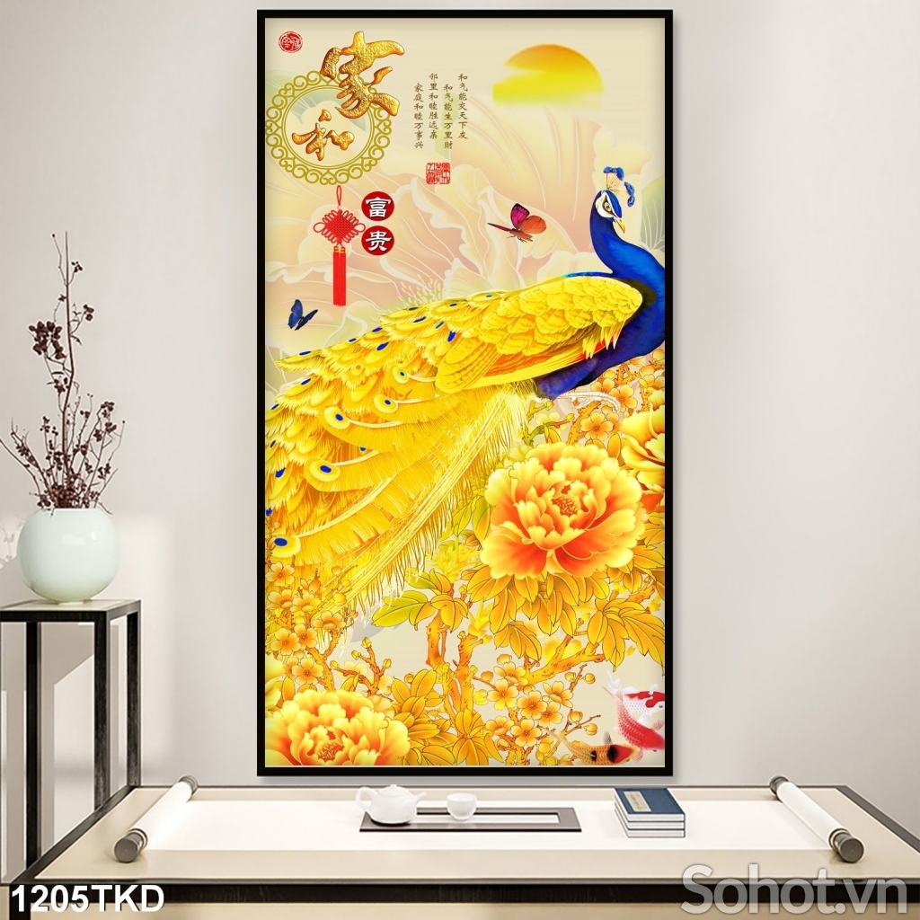 Tranh gạch 3D khổ đứng đẹp