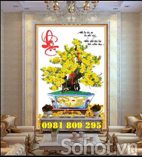Gạch trang trí  , gạch ốp tường hoa mai
