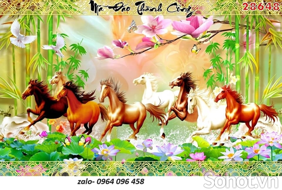 Tranh gạch 3d con ngựa - 6322XN