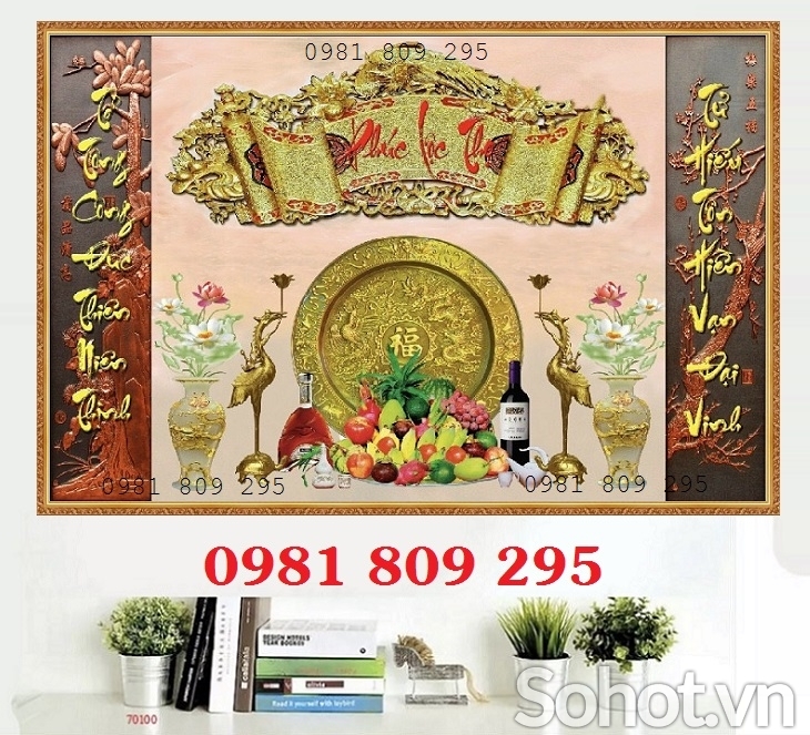 Gạch tranh , tranh gạch men phòng thờ