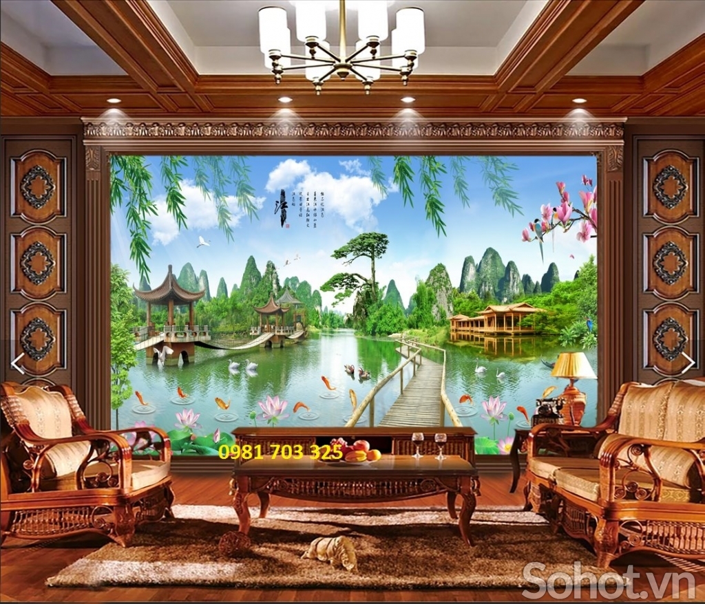 Tranh 3D- tranh gạch ốp tường