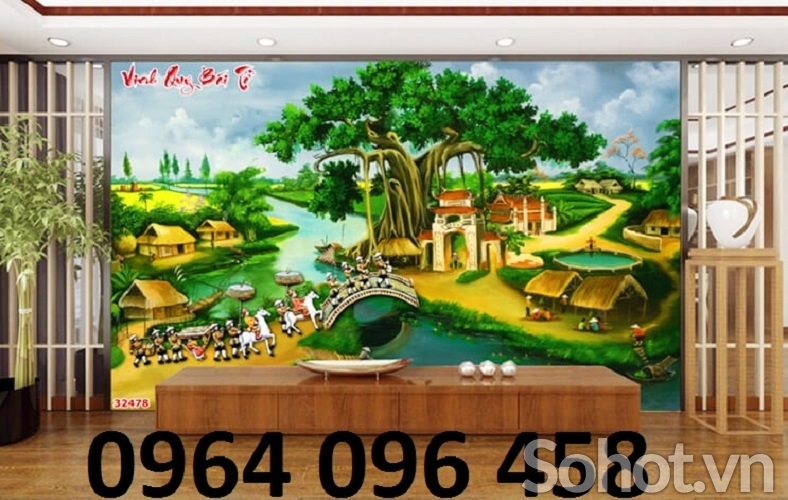 Tranh gạch 3d vinh quy bái tổ - JHGF34