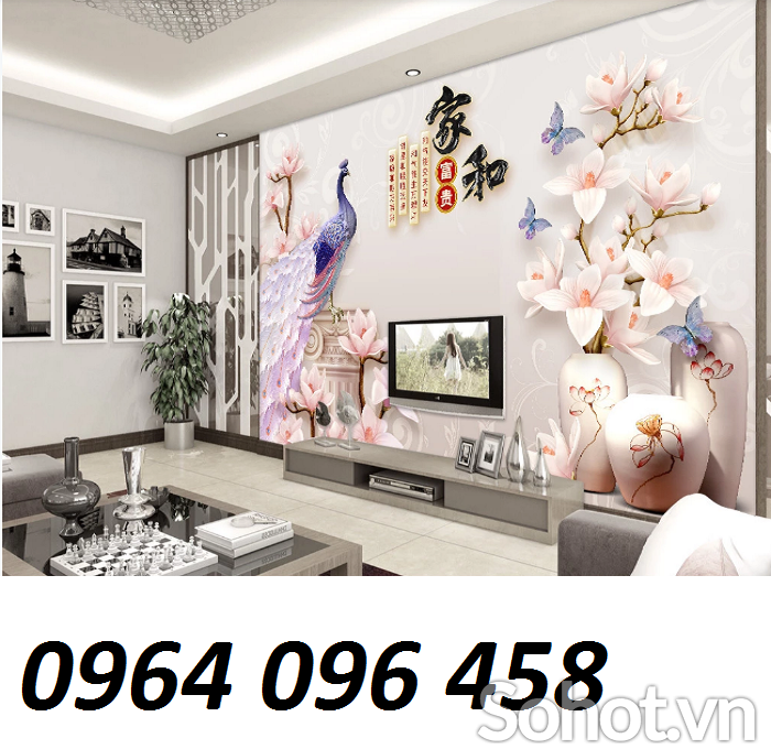 Tranh gạch 3d ốp tường phòng khách - phòng ngủ - FVC65