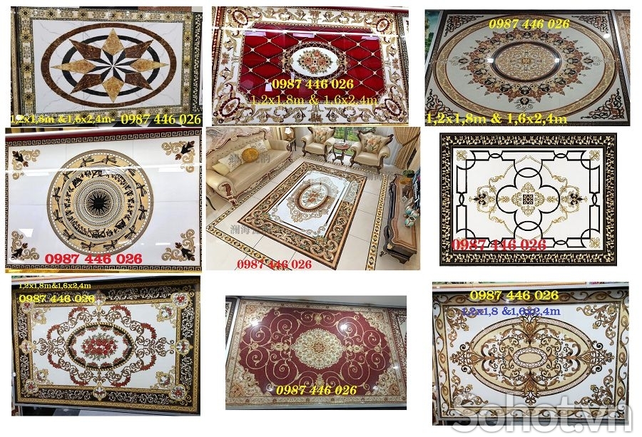 Gạch thảm lát nền, gạch phòng khách trang trí