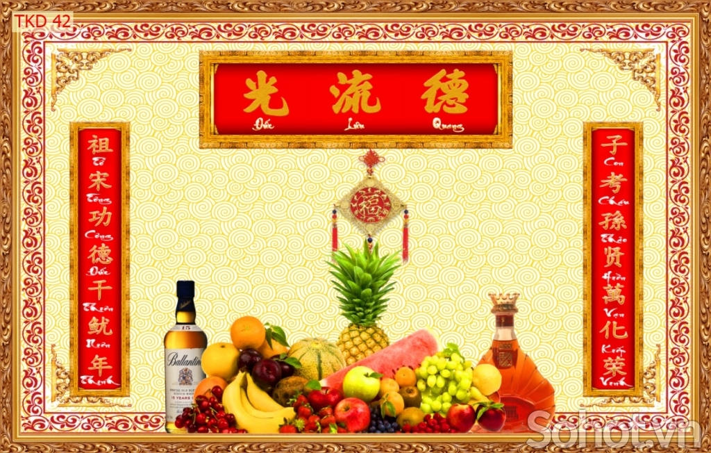 Tranh gạch dán phòng thờ