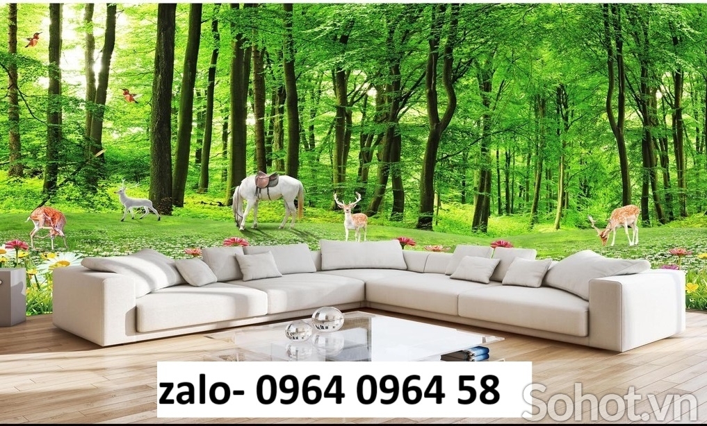Tranh gạch 3d ốp tường rừng cây - CCXV54