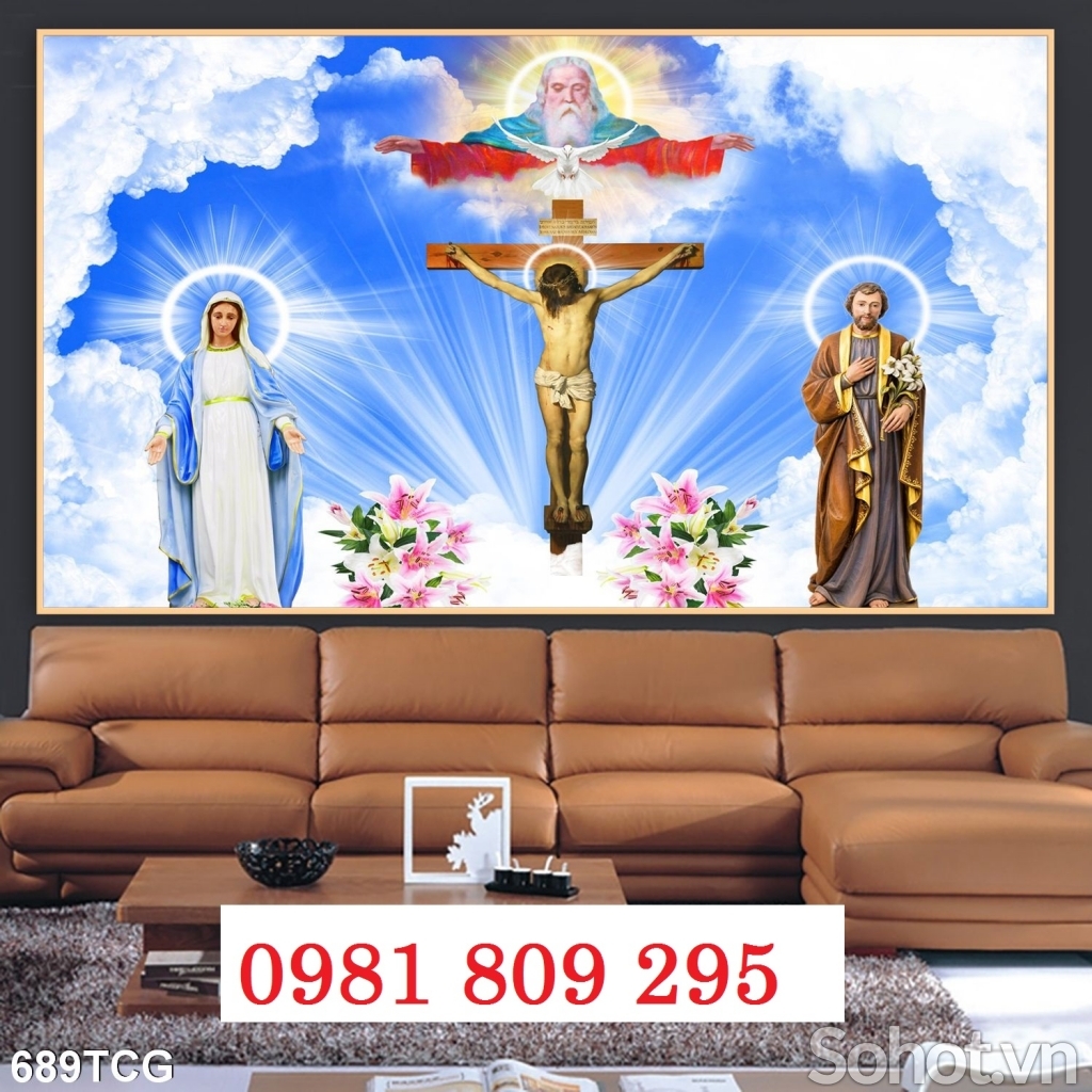 Gạch men 3d công giáo - tranh chúa ốp tường