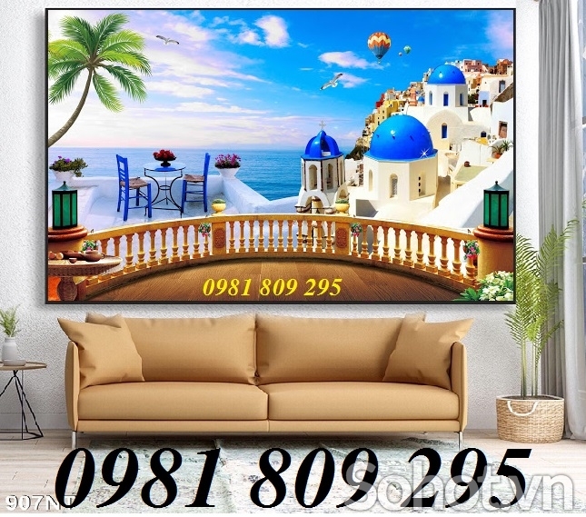 Thuận buồm xuôi gió , tranh gạch 3d thuyền