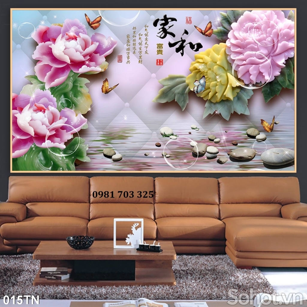Tranh gạch men sứ ngọc 3D