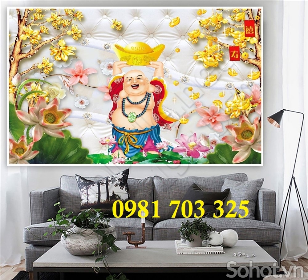 Tranh Phật di lặc, tranh gạch men