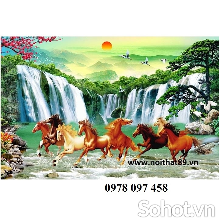 Tranh gạch 3D - tranh bát mã