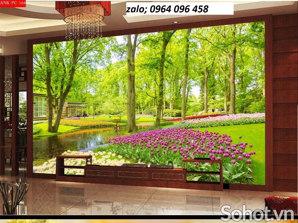 Tranh gạch 3d cây cổ thụ -HN51