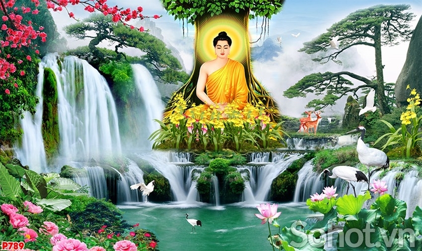 Tranh 3D Đức Phật-tranh treo tường