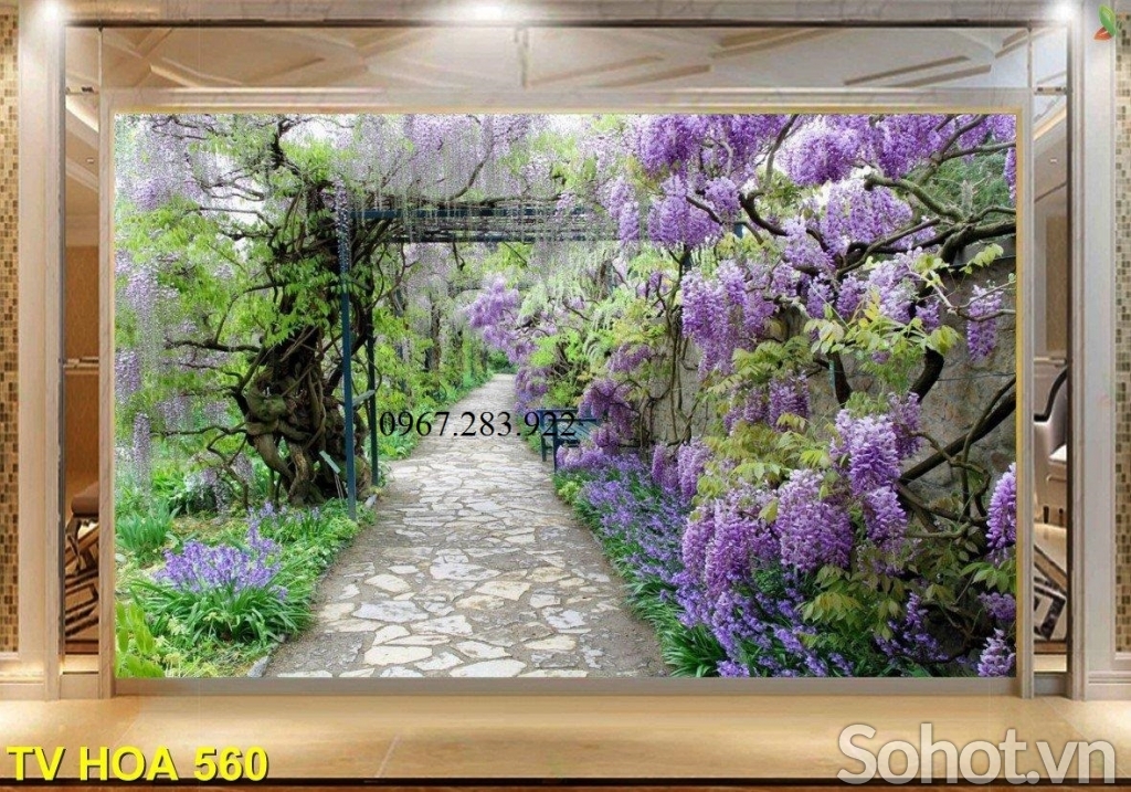 Tranh hoa nghệ thuật gạch men trang trí