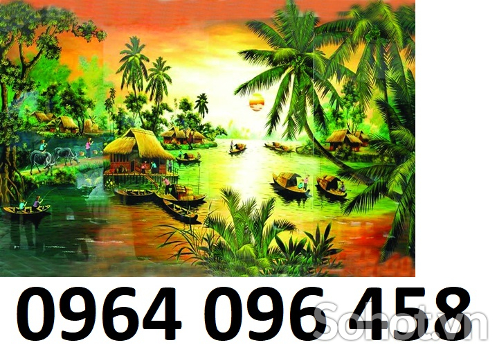 Tranh gạch phong cảnh đồng quê 3d - 654CVB