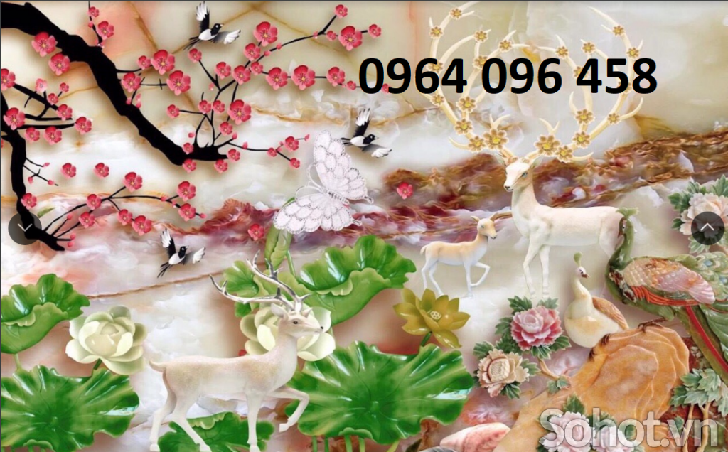 Tranh gạch 3d phong thủy phòng khách - 5888CV