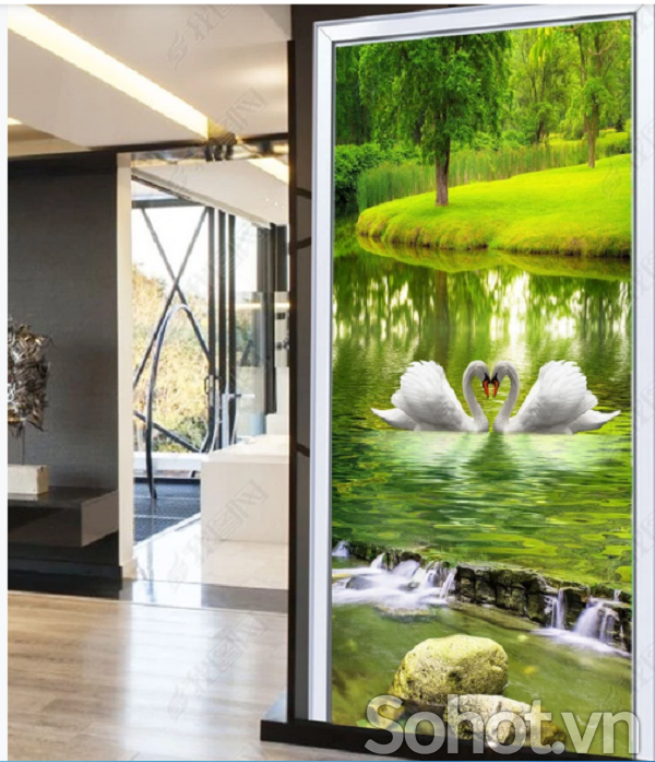 Tranh 3d - tranh gạch 3d sơn thủy hữu tình MNMB6