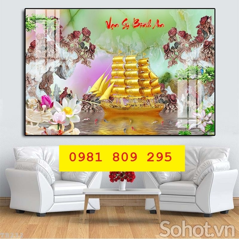 Gạch tranh thuyền buồm