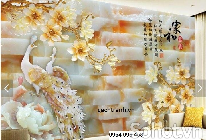 Tranh gạch 3d mẫu tranh phòng khách - 855CV