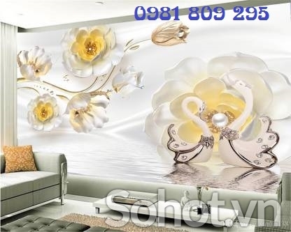 Tranh gạch hoa ngọc 3d