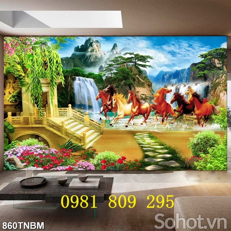 Tranh gạch ngựa 3d  , tranh 3d cao cấp