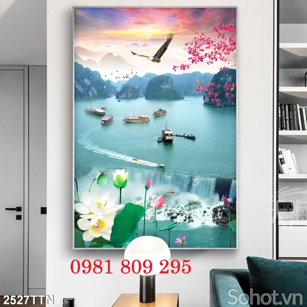 Tranh gạch ốp vách tường thiên nhiên