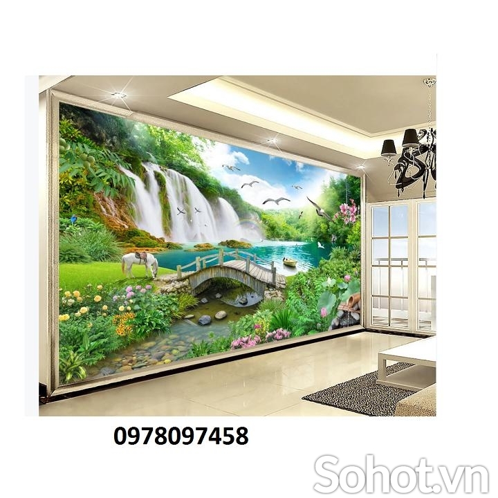 Tranh gạch 3D -tranh ốp phòng khách