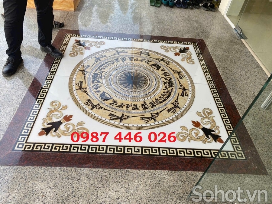 Gạch thảm hoa văn trống đồng