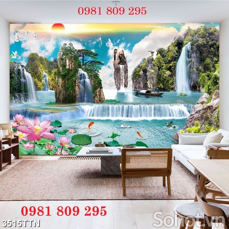 Mẫu tranh gạch ốp tường trang trí 3d