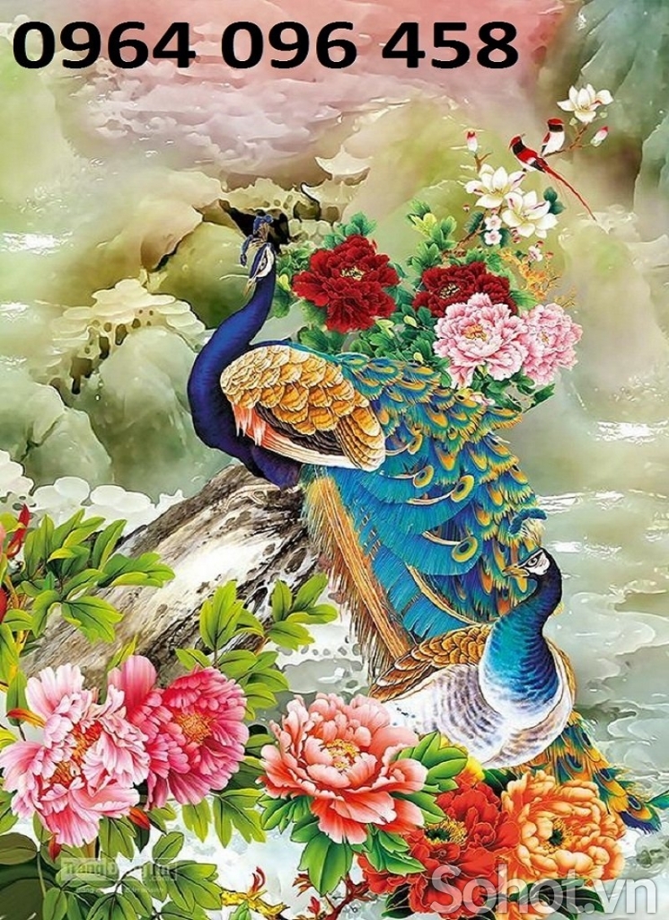 Tranh gạch 3d chim công - 29MN