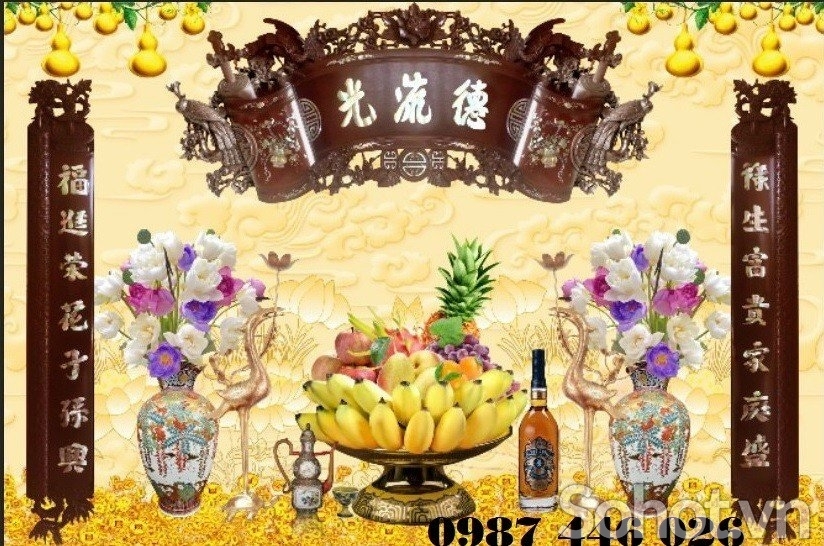 Gạch tranh phòng thờ đẹp