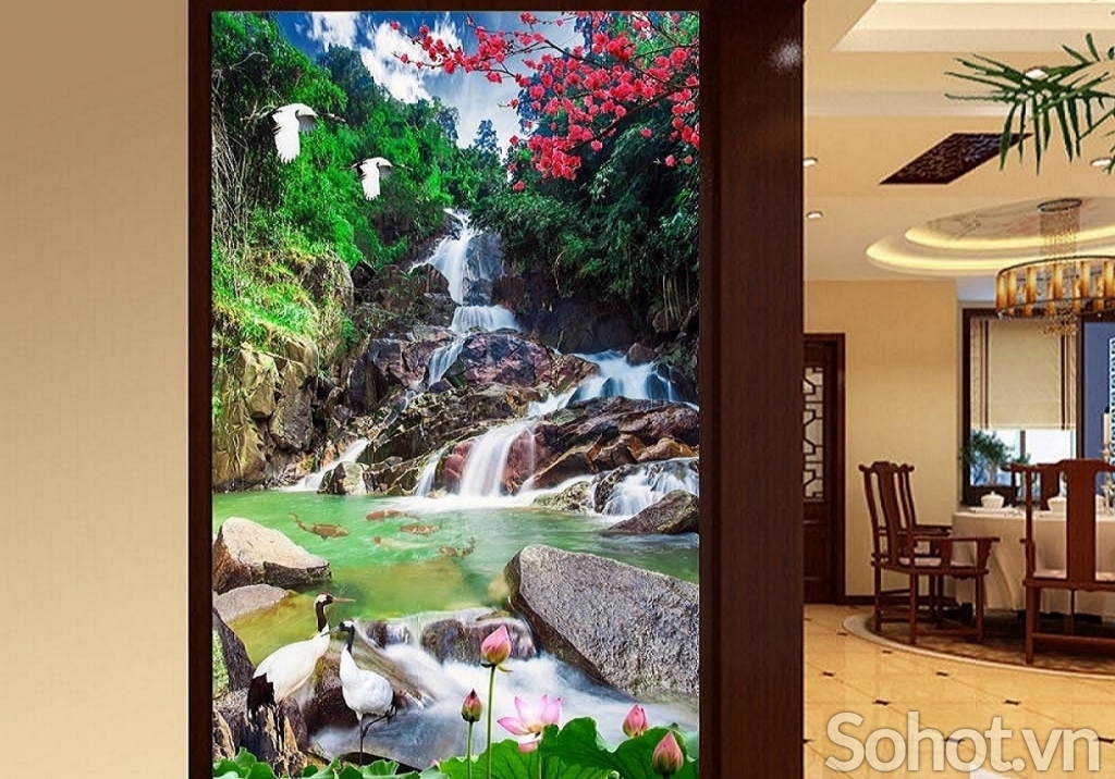 Tranh gạch 3d ốp tường khổ đứng - FHJB33