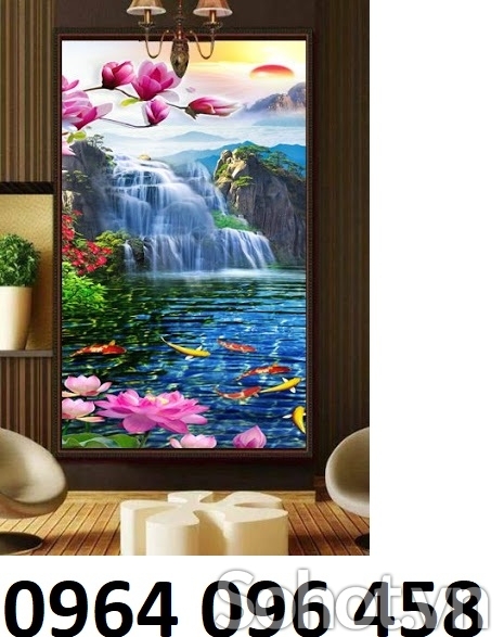 Tranh gạch 3d ốp tường phong cảnh khổ đứng - 800B