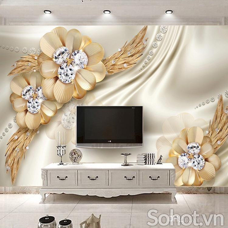 Tranh gạch 3d hoa sứ ngọc - 60CBB